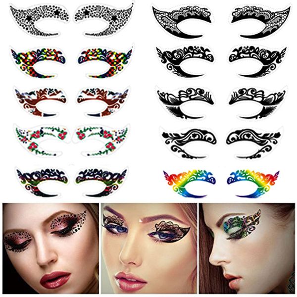 20pcs temporary eye tattoo stickers diy disposable eyeshadow eyeliner face body art party christmas xmas decor makeup tool
20pcs temporary eye tattoo stickers diy disposable eyeshadow eyeliner face body art party christmas xmas decor makeup tool