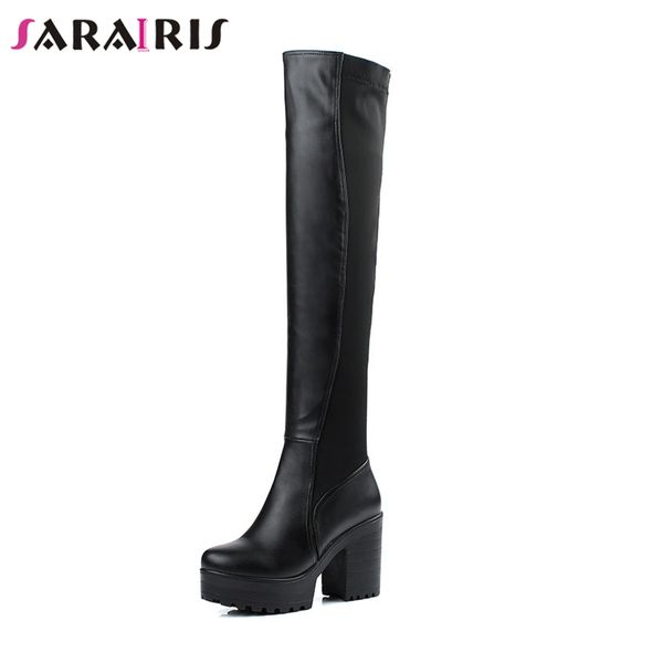 sarairis 2019 large size 33-43 platform chunky high heels booties women shoes woman boots knee high boots casual footwear, Black
sarairis 2019 large size 33-43 platform chunky high heels booties women shoes woman boots knee high boots casual footwear, Black
