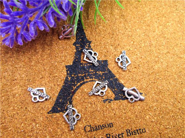 150pcs--heart charms, antique tibetan silver chance charm pendants, tear drop, jewelry making 9x11mm, Bronze;silver
150pcs--heart charms, antique tibetan silver chance charm pendants, tear drop, jewelry making 9x11mm, Bronze;silver