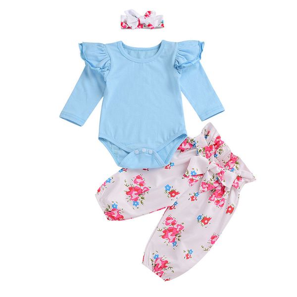cute newborn baby girl ruffles long sleeve solid cotton romper floral long pant headband 3pcs outfits baby clothing set, White
cute newborn baby girl ruffles long sleeve solid cotton romper floral long pant headband 3pcs outfits baby clothing set, White