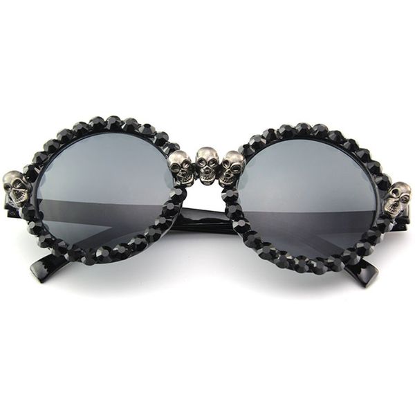 fashion personality round frame women sunglasses inlay diamond skull design prom party eyewear accessories spectacles f3, White;black
fashion personality round frame women sunglasses inlay diamond skull design prom party eyewear accessories spectacles f3, White;black