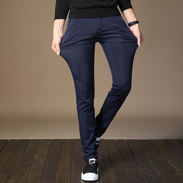 2018 spring and summer new men's simple solid color personality fashion business casual trousers youth temperament gentleman, White;black
2018 spring and summer new men's simple solid color personality fashion business casual trousers youth temperament gentleman, White;black