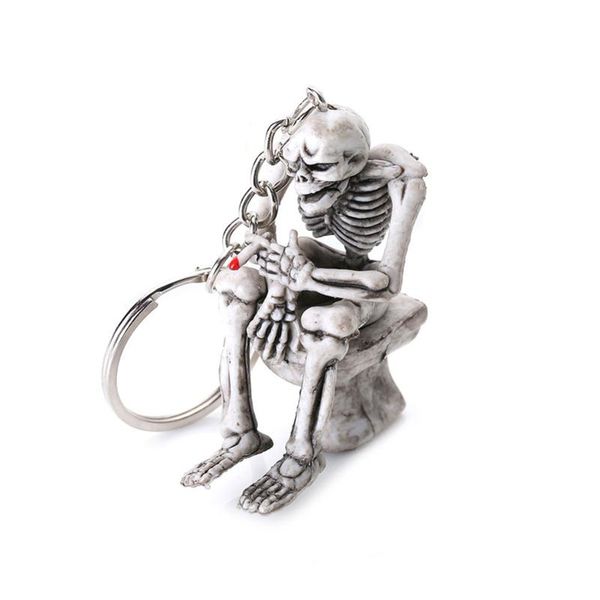 toilet skeleton keychains skull rubber keychain purse bag key ring new fashion jewelry pendant key chain for funny gifts, Silver
toilet skeleton keychains skull rubber keychain purse bag key ring new fashion jewelry pendant key chain for funny gifts, Silver