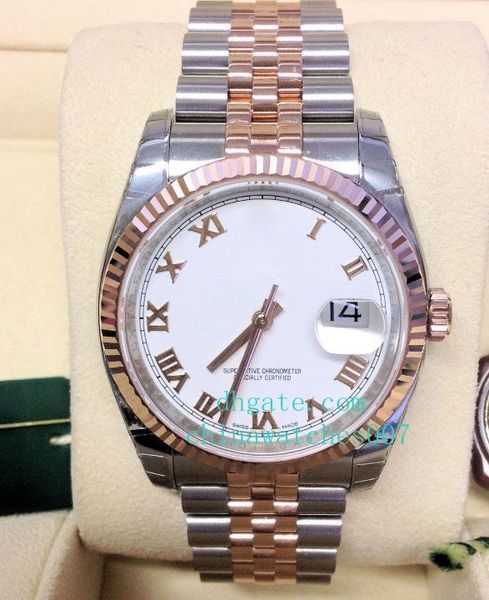 watch 116231 36mm bi/colour white roman dial stainless steel automatic mens men's and ladies women's watch wristwa, Slivery;brown
watch 116231 36mm bi/colour white roman dial stainless steel automatic mens men's and ladies women's watch wristwa, Slivery;brown