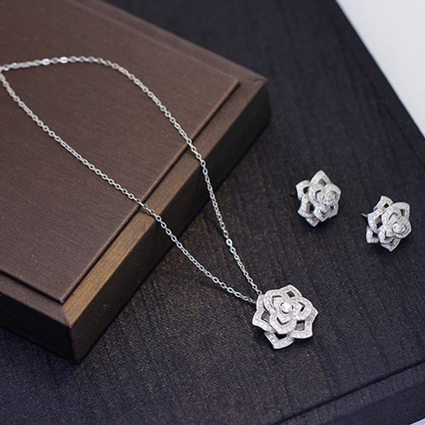 sterling silver p logo diamond rose necklace women switzerland crystal earring woman luxury silver plated brand wedding necklaces
sterling silver p logo diamond rose necklace women switzerland crystal earring woman luxury silver plated brand wedding necklaces