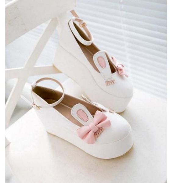 japanese new sweet princess lolita rabbit ear thick muffin bottom waterproof high-heeled shoes, Black
japanese new sweet princess lolita rabbit ear thick muffin bottom waterproof high-heeled shoes, Black