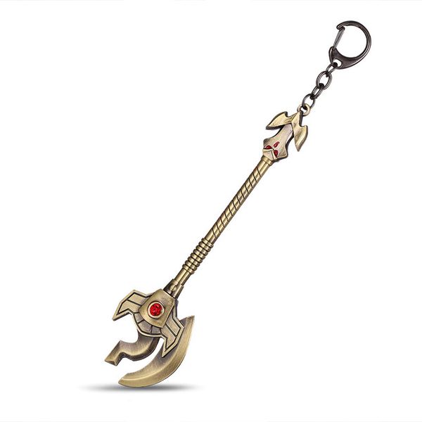 16cm game lol the curator of the sands infernal nasus zinc alloy weapon simulation staff model keychain keyring pendant cosplay, Silver
16cm game lol the curator of the sands infernal nasus zinc alloy weapon simulation staff model keychain keyring pendant cosplay, Silver