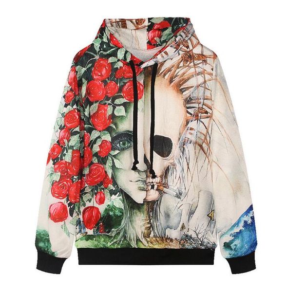 2018 europe america fashion brand hoodies for men/women 3d sweatshirts flower print rose smoking skulls hooded hoody tracksuits, Black
2018 europe america fashion brand hoodies for men/women 3d sweatshirts flower print rose smoking skulls hooded hoody tracksuits, Black