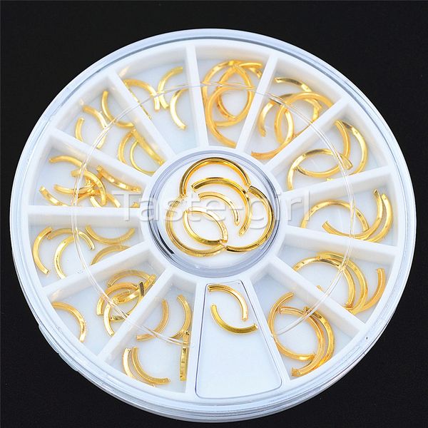 2 sizes striping line studs gold metal curved arc gold bars decor in wheel nail art decoration beauty styling tools accessoires, Silver;gold
2 sizes striping line studs gold metal curved arc gold bars decor in wheel nail art decoration beauty styling tools accessoires, Silver;gold