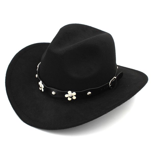 new fashion men women wool blend western cowboy cap church hat wide brim sombrero godfather cap jazz hat leather band with flower, Blue;gray
new fashion men women wool blend western cowboy cap church hat wide brim sombrero godfather cap jazz hat leather band with flower, Blue;gray