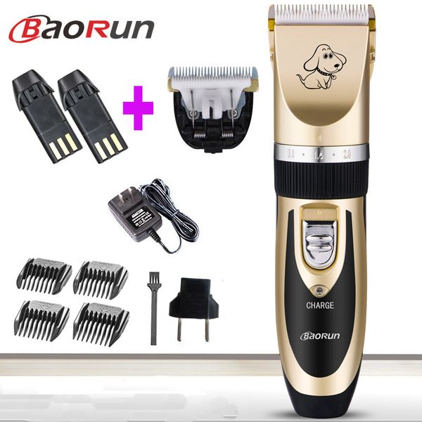 

two battery professional pet dog hair trimmer animal grooming clippers cat cutters machine shaver mower clipper electric scissor