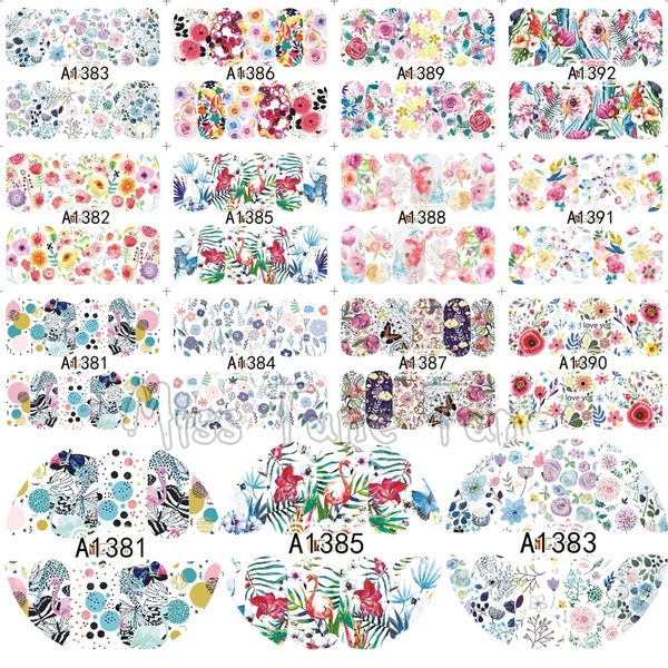 12 flowers styles large flamingo floral tropical nail art water transfer nail stickers decal full cover tips manicure, Black
12 flowers styles large flamingo floral tropical nail art water transfer nail stickers decal full cover tips manicure, Black