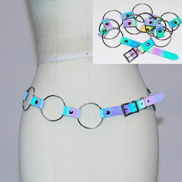 handmade men women holographic waist belt punk gothic hologram rainbow bondage circle with chain link straps link, Black;white
handmade men women holographic waist belt punk gothic hologram rainbow bondage circle with chain link straps link, Black;white