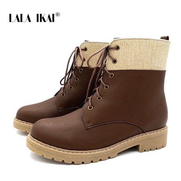 lala ikai women mid-calf mixed colors leather lace-up round toe snow boots sewing square heels winter ladies boots 040a2939 -49, Black
lala ikai women mid-calf mixed colors leather lace-up round toe snow boots sewing square heels winter ladies boots 040a2939 -49, Black