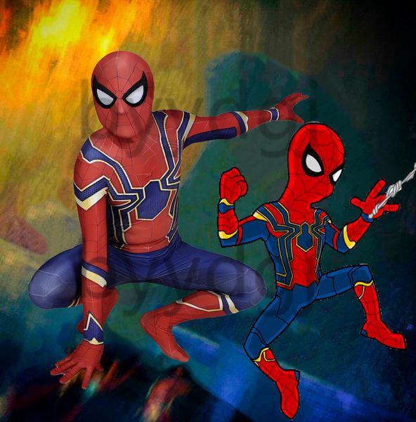blue spider-man costume iron spider mcu superhero lycra zentai bodysuit halloween cosplay suit delivery, Black;red
blue spider-man costume iron spider mcu superhero lycra zentai bodysuit halloween cosplay suit delivery, Black;red