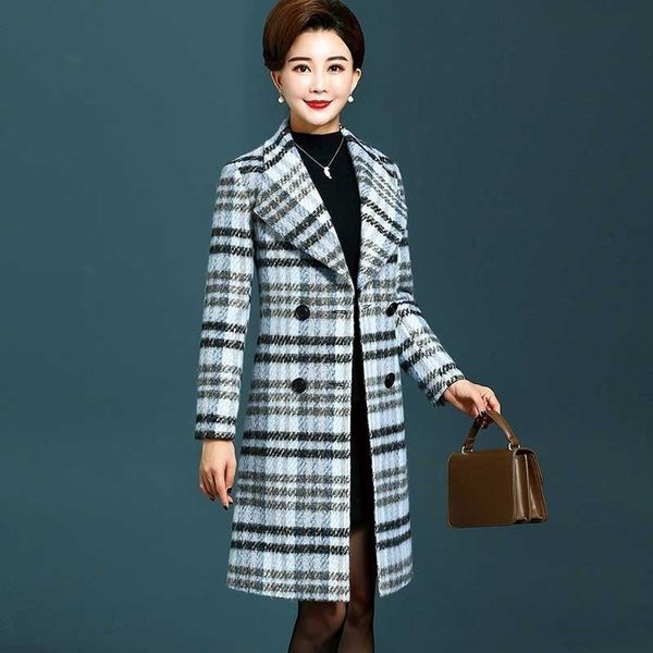 winter send mom gift warm tartan woolen jacket coat women thick long windbreaker wool overcoat manteau femme outerwear ls069, Black
winter send mom gift warm tartan woolen jacket coat women thick long windbreaker wool overcoat manteau femme outerwear ls069, Black