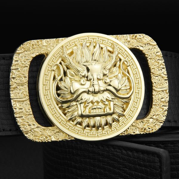 high quality metals alloy buckle lion belt men fashion designer genuine leather waist strap cowskin wide ceinture homme, Black;brown
high quality metals alloy buckle lion belt men fashion designer genuine leather waist strap cowskin wide ceinture homme, Black;brown
