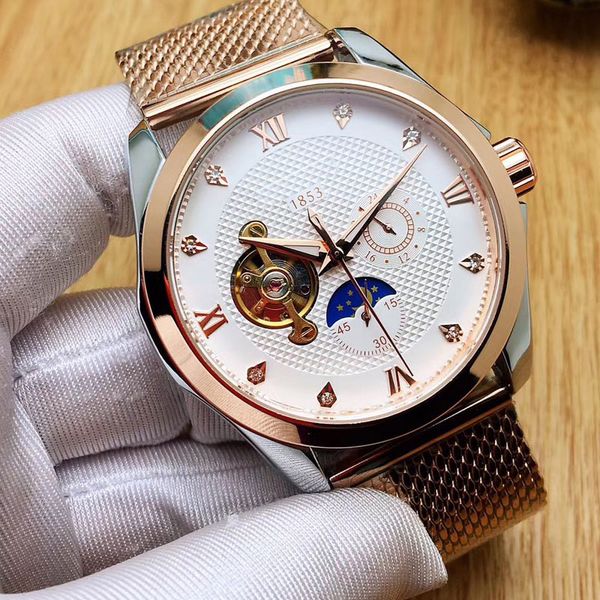 brand luxury mens watches 43mm dial mechanical automatic stainless steel band watch for men waterproof wristwatches relogio masculino new ye, Slivery;brown
brand luxury mens watches 43mm dial mechanical automatic stainless steel band watch for men waterproof wristwatches relogio masculino new ye, Slivery;brown