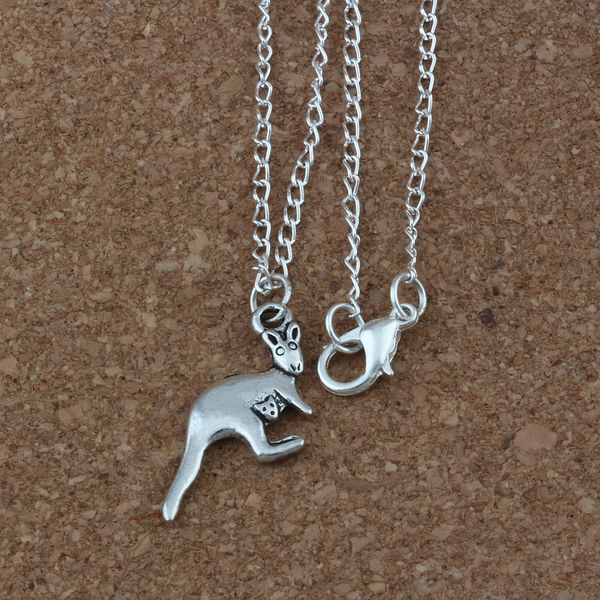 mic24pcs / lot ancient silver alloy kangaroo charms pendant necklaces 18 inches chains jewelry diy a-228d
mic24pcs / lot ancient silver alloy kangaroo charms pendant necklaces 18 inches chains jewelry diy a-228d