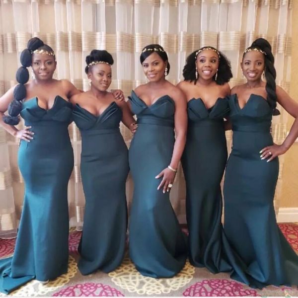 african bridesmaid dresses plus size satin sweetheart mermaid dresses evening wear for wedding sweep train maid of honor gowns, White;pink
african bridesmaid dresses plus size satin sweetheart mermaid dresses evening wear for wedding sweep train maid of honor gowns, White;pink