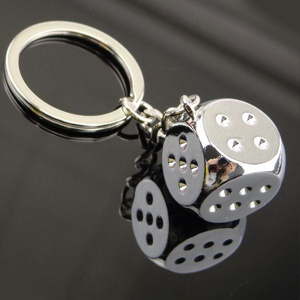 new creative key chain metal genuine personality dice alloy keychain for car key ring trinket ing, Silver
new creative key chain metal genuine personality dice alloy keychain for car key ring trinket ing, Silver