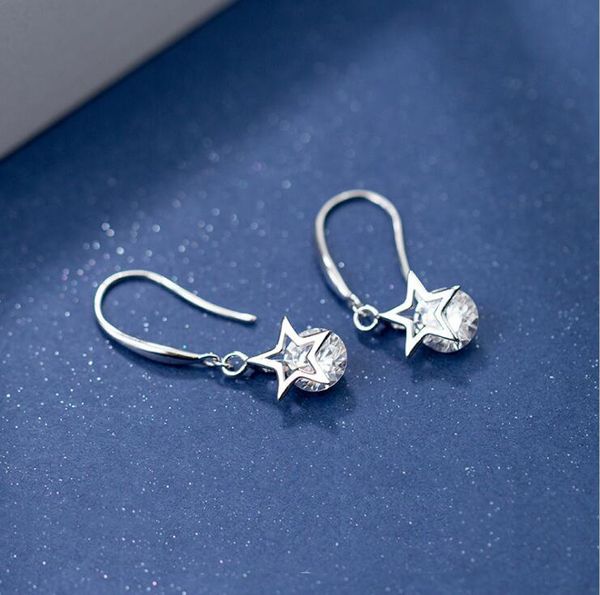 star drop earrings 100% 925 sterling silver drop earrings silver jewelry with cubic zirconia, Golden;silver
star drop earrings 100% 925 sterling silver drop earrings silver jewelry with cubic zirconia, Golden;silver