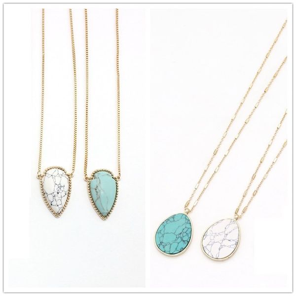fashion gold plated natural stone geometry gemstone turquoise pendant druzy necklace for women jewelry, Silver
fashion gold plated natural stone geometry gemstone turquoise pendant druzy necklace for women jewelry, Silver