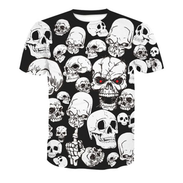 fashion terror full skull latest harajuku style t-shirt 3d printed women/men short sleeve t-shirt casual 3d t-shirt k443, White;black 
fashion terror full skull latest harajuku style t-shirt 3d printed women/men short sleeve t-shirt casual 3d t-shirt k443, White;black