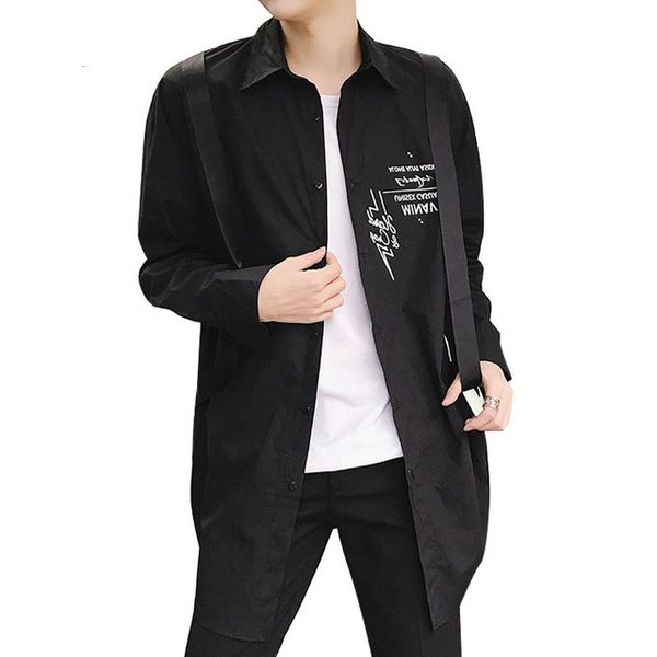 2018 New Men Ribbon Letter Printing Long Sleeve Casual Shirt Cardigan Coat Male High Street Fashion Hip Hop Long Style Shirt
2018 New Men Ribbon Letter Printing Long Sleeve Casual Shirt Cardigan Coat Male High Street Fashion Hip Hop Long Style Shirt