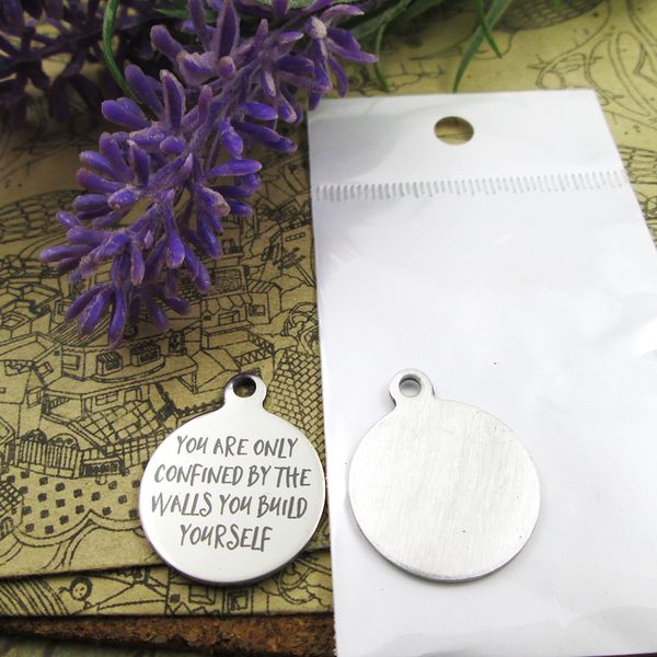 40pcs--"you are only confingd by the walls you build your se"stainless steel charms more style for choosing diy charms pendants fo, Bronze;silver
40pcs--"you are only confingd by the walls you build your se"stainless steel charms more style for choosing diy charms pendants fo, Bronze;silver