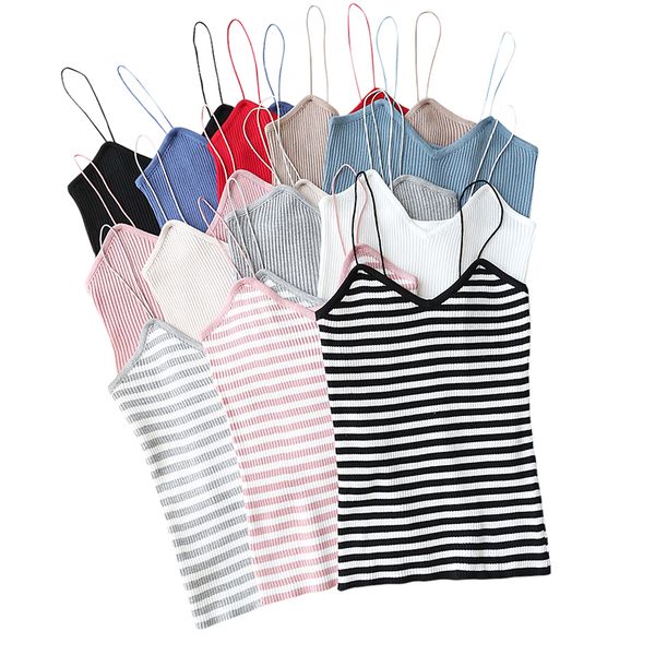 summer women fashion slim kniing tank camises girls knied basic knitwear camisole sleeveless sweater tee shirts camis, White
summer women fashion slim kniing tank camises girls knied basic knitwear camisole sleeveless sweater tee shirts camis, White