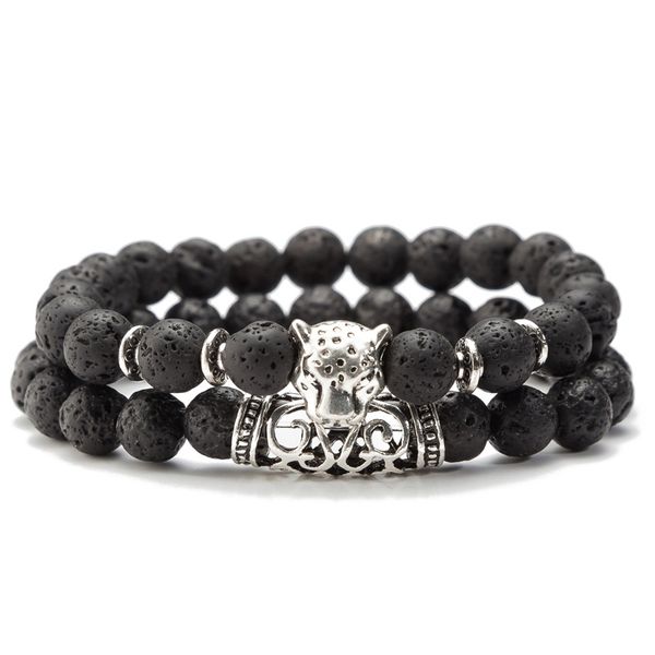 2pcs/set couples jewelry classic distance bracelet bangle for men black lava beaded bracelets leopard head personality gift
2pcs/set couples jewelry classic distance bracelet bangle for men black lava beaded bracelets leopard head personality gift