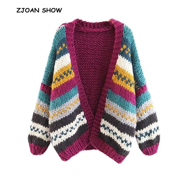vintage v neck bat sleeve hand knitted striped cardigan sweater 2018 new women loose knitwear jumper kleding jerseis mujer femme, White;black
vintage v neck bat sleeve hand knitted striped cardigan sweater 2018 new women loose knitwear jumper kleding jerseis mujer femme, White;black