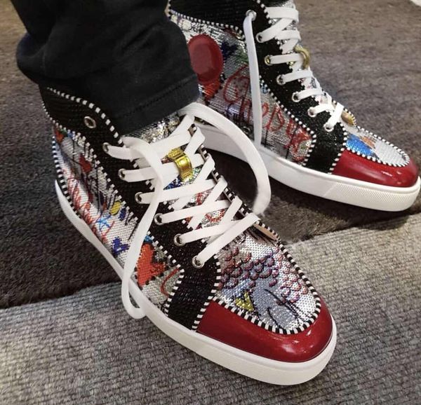 stylish beads graffiti high-red bottom sneakers shoes for men,women skateboarding designer party wedding shoes eu:35-47, Black
stylish beads graffiti high-red bottom sneakers shoes for men,women skateboarding designer party wedding shoes eu:35-47, Black