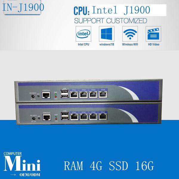 Quad core j1900 2 0ghz 4 intel 1000m 82583v lan network erver firewall router with ram 4g d 16g
Quad core j1900 2 0ghz 4 intel 1000m 82583v lan network erver firewall router with ram 4g d 16g