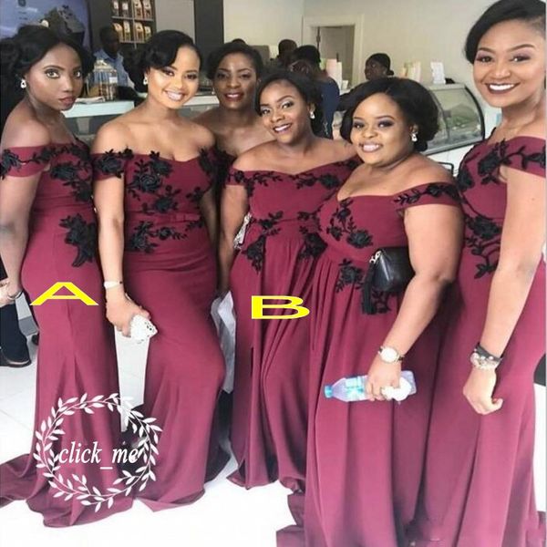 african plus size bridesmaid dresses black lace appliques off the shoulder robes de demoiselles d'honneur maid of honor dress, White;pink
african plus size bridesmaid dresses black lace appliques off the shoulder robes de demoiselles d'honneur maid of honor dress, White;pink
