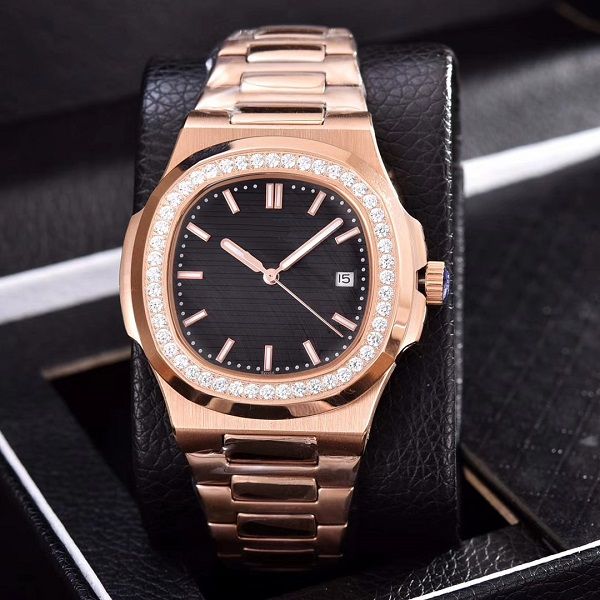 AAA Luxury Men's Diamond RoseGold Watch High Quality Automatic Mechanical Stainless Steel Strap Nautilus Men Mens Watch Watches Wristwatches
AAA Luxury Men's Diamond RoseGold Watch High Quality Automatic Mechanical Stainless Steel Strap Nautilus Men Mens Watch Watches Wristwatches