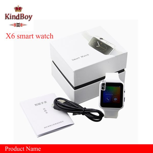 

Smartwatch Curved Screen X6 Smart watch bracelet Phone with SIM TF Card Slot with Camera for Samsung android smartwatch