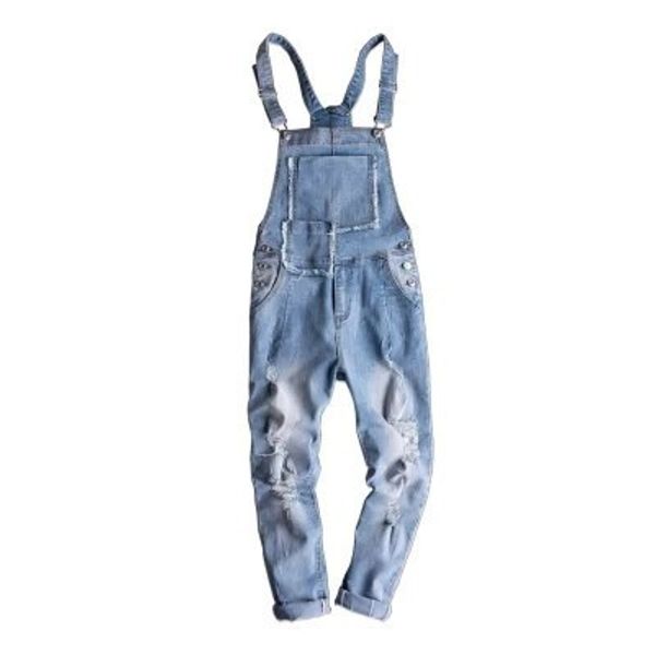 autumn mens denim pocket suspender jumpsuits men's holes ripped light blue bib overalls winter jeans stap cargo pants d91305
autumn mens denim pocket suspender jumpsuits men's holes ripped light blue bib overalls winter jeans stap cargo pants d91305