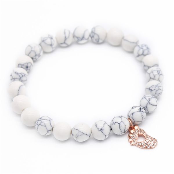 poshfeel crystal footprint charms women bracelet 8mm white stone beaded bracelets & bangles mother baby jewelry mbr180265, Golden;silver
poshfeel crystal footprint charms women bracelet 8mm white stone beaded bracelets & bangles mother baby jewelry mbr180265, Golden;silver
