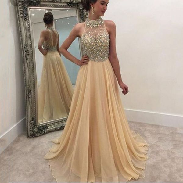 high neck formal women evening gowns custom made beading chiffon champagne long prom dresses vestiti eleganti donna cerimonia sera, Black;red
high neck formal women evening gowns custom made beading chiffon champagne long prom dresses vestiti eleganti donna cerimonia sera, Black;red