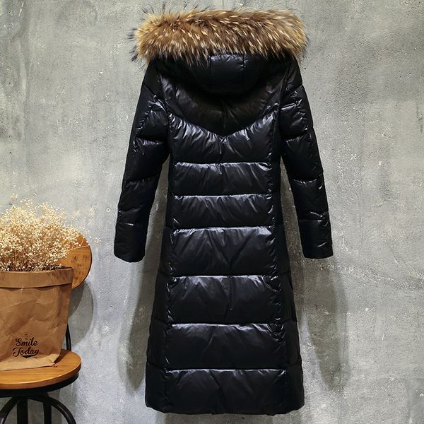 down jacket woman long section over the knee slim coat women winter thick warm down jackets large fur collar coats, Black
down jacket woman long section over the knee slim coat women winter thick warm down jackets large fur collar coats, Black