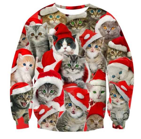 new fashion christmas cat funny 3d print sweats fashion clothing women men sweatshirt casual pullovers k120, Black
new fashion christmas cat funny 3d print sweats fashion clothing women men sweatshirt casual pullovers k120, Black