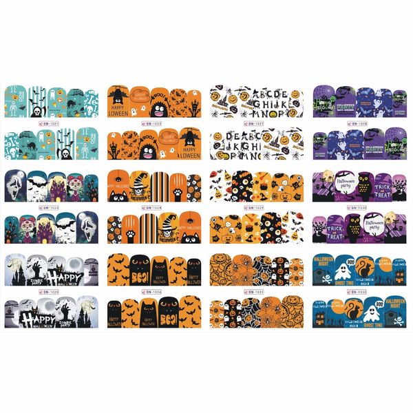 12 packs / lot nail art beauty water decal slider nail halloween ghost pumpkin black cat spider witch bn1021-1032
12 packs / lot nail art beauty water decal slider nail halloween ghost pumpkin black cat spider witch bn1021-1032
