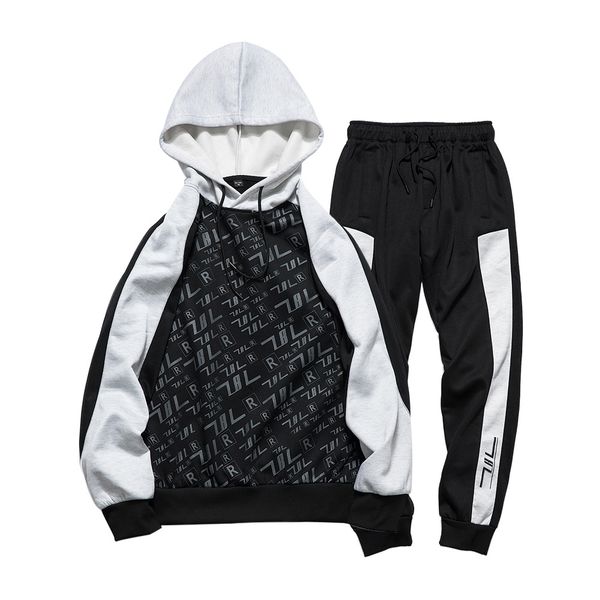 men's autumn winter sports two piece leisure jacket, trousers suit, cross border selling youth fashion suit man, White;black
men's autumn winter sports two piece leisure jacket, trousers suit, cross border selling youth fashion suit man, White;black