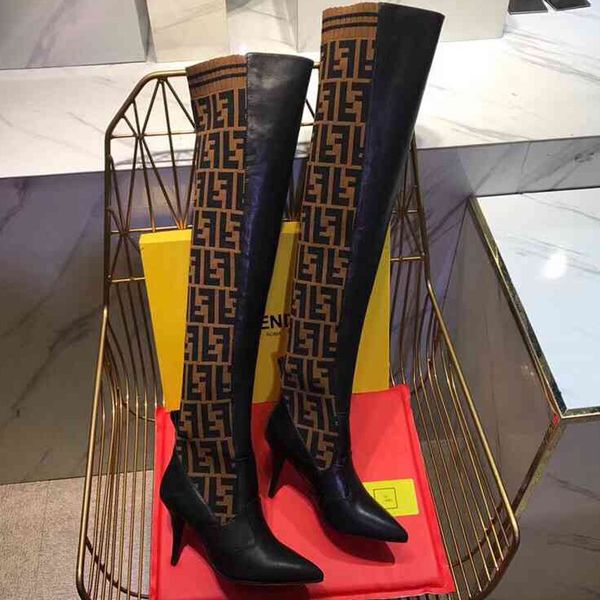 Autumn and winter new 24 inch over the knee knit ela tic women 039 boot heep leather titching tretch wool boot high 9cm u 9 5, Black
Autumn and winter new 24 inch over the knee knit ela tic women 039 boot heep leather titching tretch wool boot high 9cm u 9 5, Black