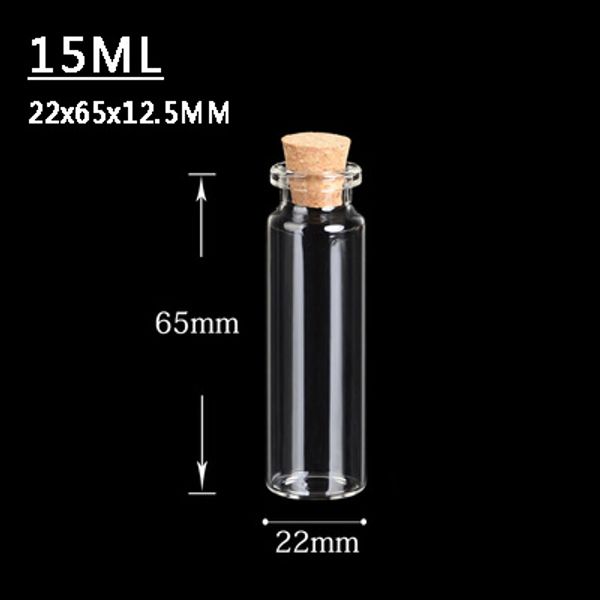 15ml 22x65x12.5mm small mini clear glass bottles jars with cork sers/ message weddings wish jewelry party favors
15ml 22x65x12.5mm small mini clear glass bottles jars with cork sers/ message weddings wish jewelry party favors