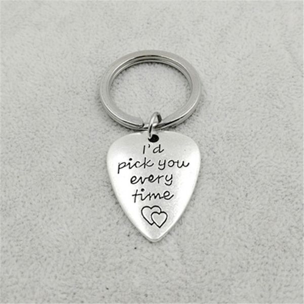 1 pcs key ring key chain sliver heart design "i'd pick you every time" women men fashion pendants gift, Silver 
1 pcs key ring key chain sliver heart design "i'd pick you every time" women men fashion pendants gift, Silver