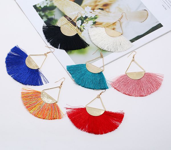 fashion bohemian women earrings fan-shaped tassel earrings simple temperament national earrings jewelry support fba drop shipping h887f, Silver
fashion bohemian women earrings fan-shaped tassel earrings simple temperament national earrings jewelry support fba drop shipping h887f, Silver