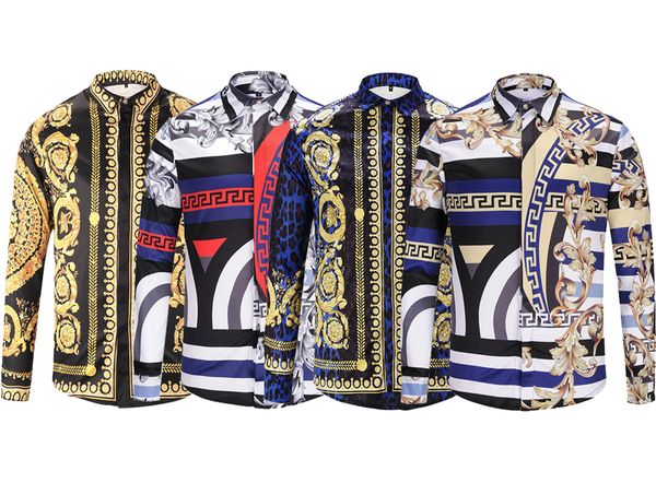 Brand new luxury men shirt designs 3D Colour Floral prints long sleeve mens dress shirts Medusa casual Shirts
Brand new luxury men shirt designs 3D Colour Floral prints long sleeve mens dress shirts Medusa casual Shirts